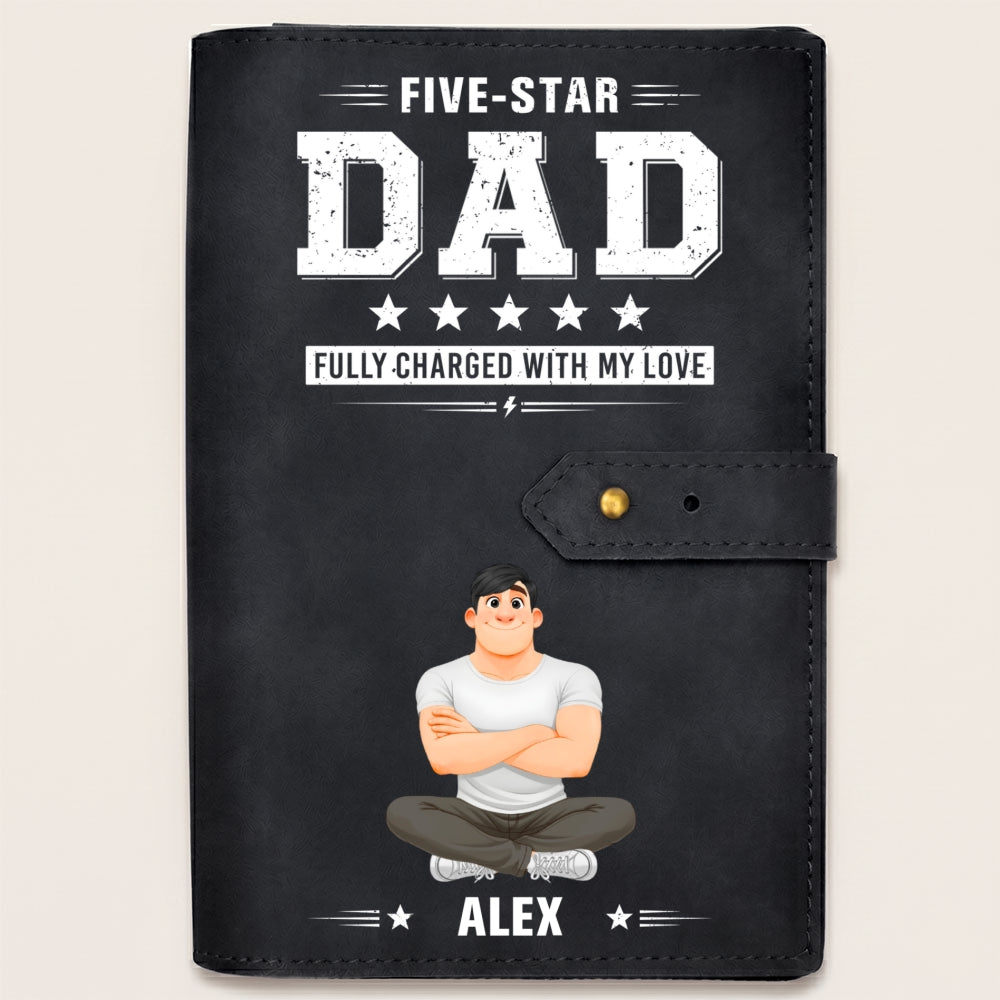 Fully Charged With Our Love - Personalized Leather Charger Bag