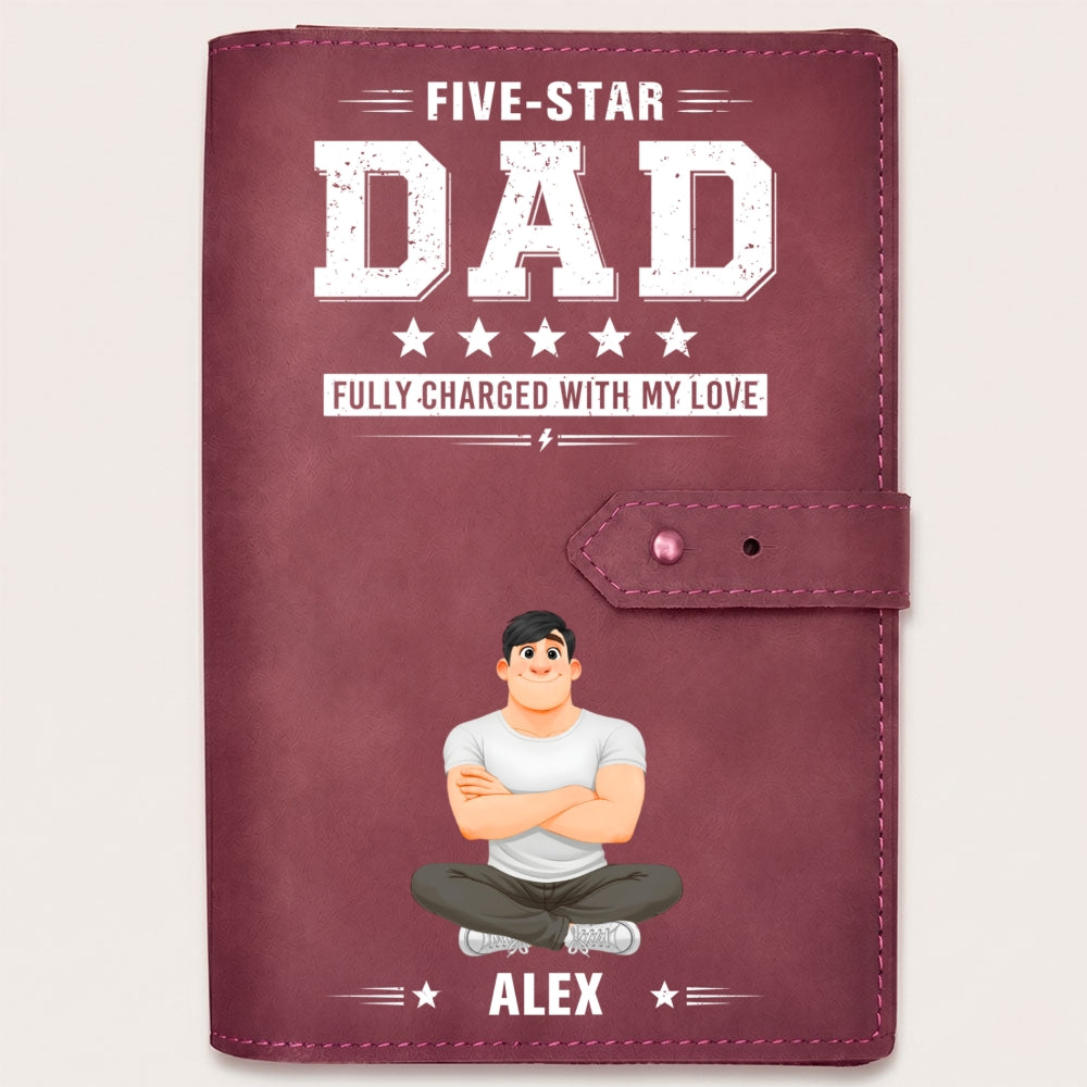 Fully Charged With Our Love - Personalized Leather Charger Bag