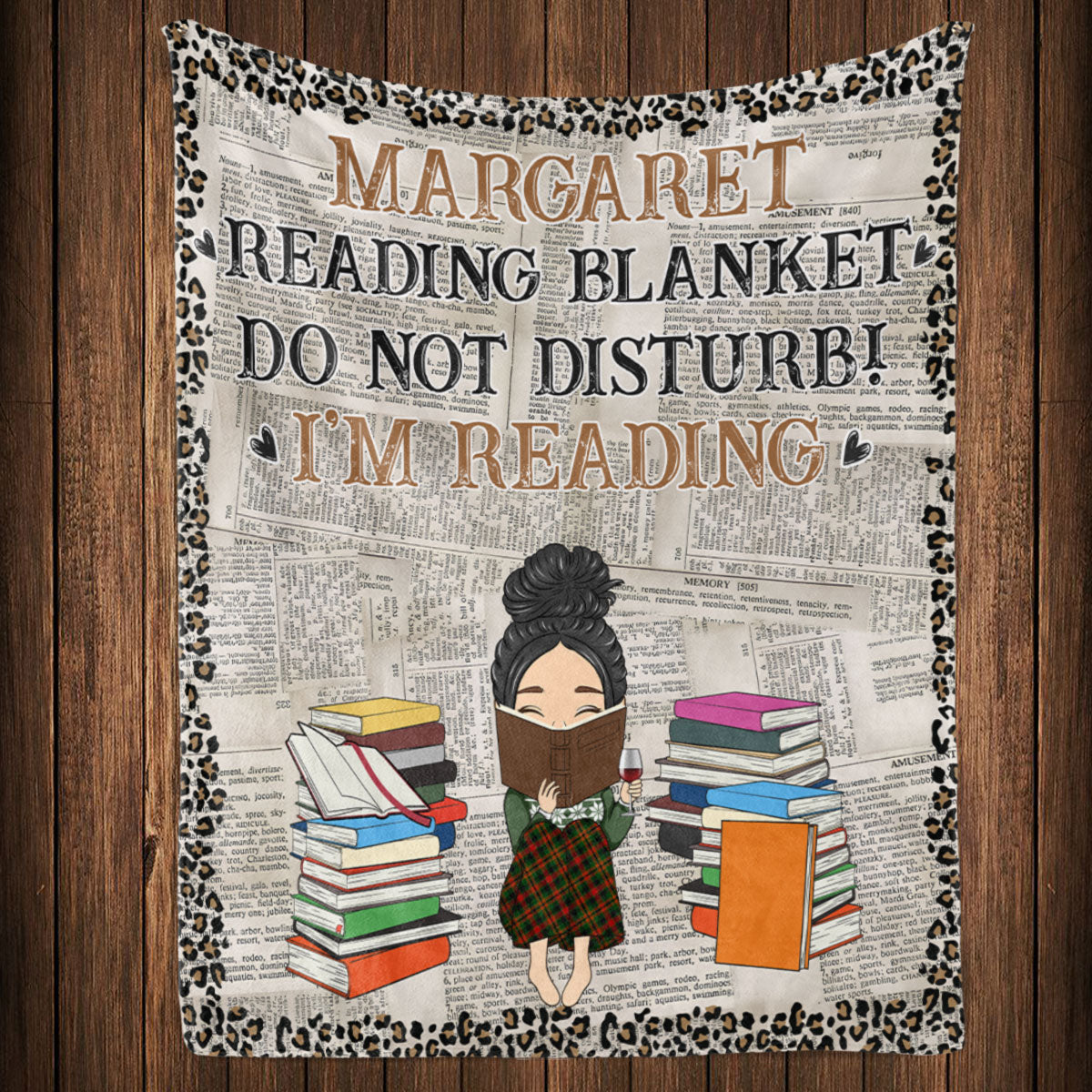 Reading Blanket - Personalized Fleece Blanket