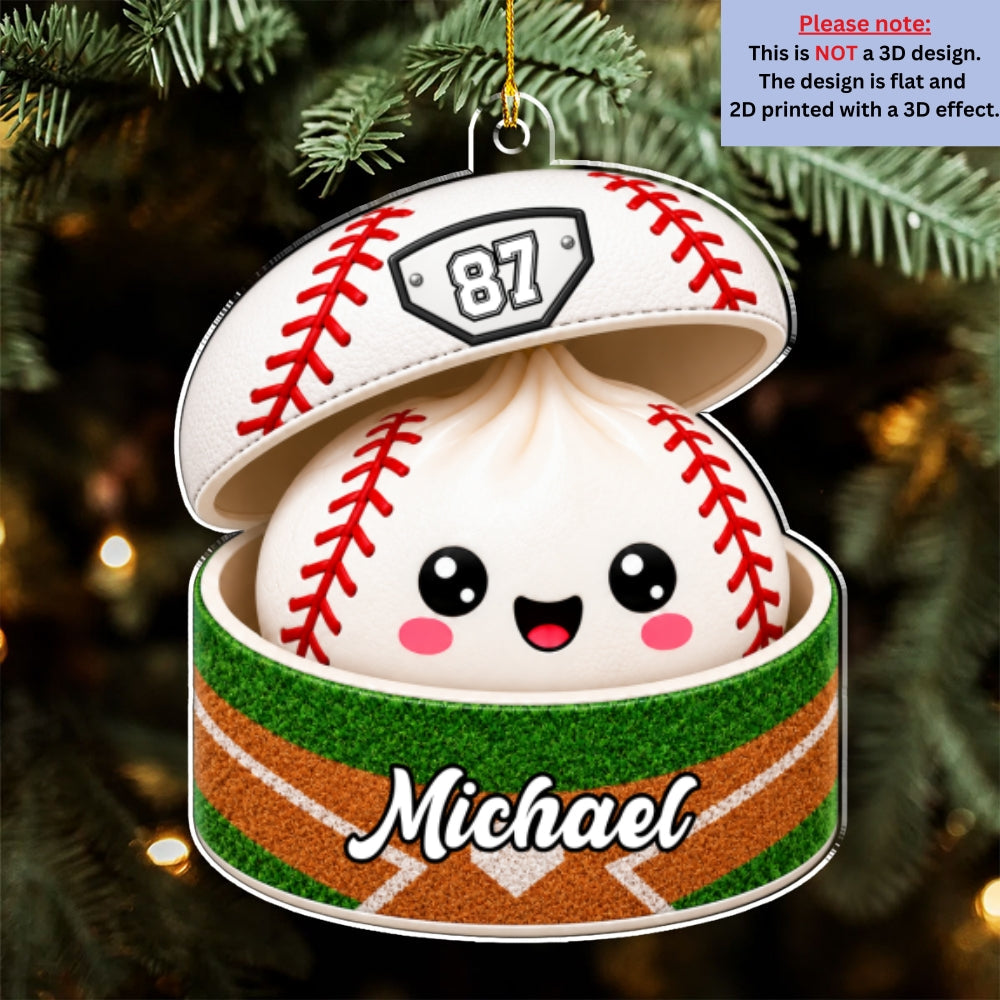 Custom Cute Gift For Kids 2026 Dumpling Squishy Hunter • A Squishy Christmas Full Joy - Personalized Acrylic Ornament