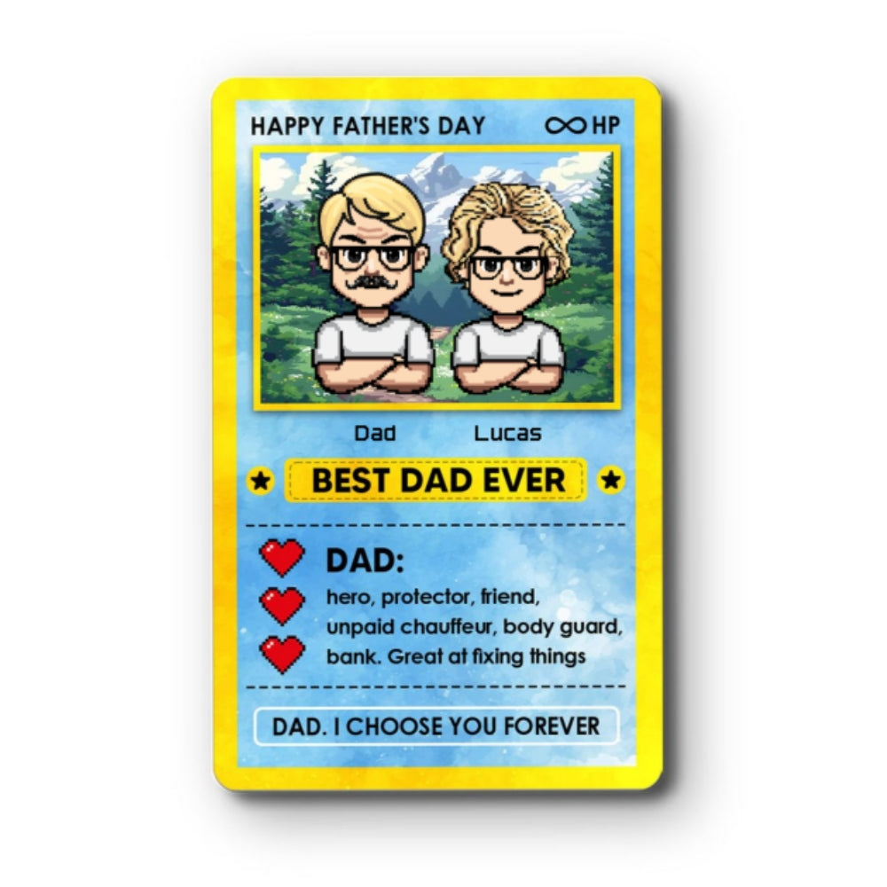 Best Dad Ever - Personalized Wallet Card