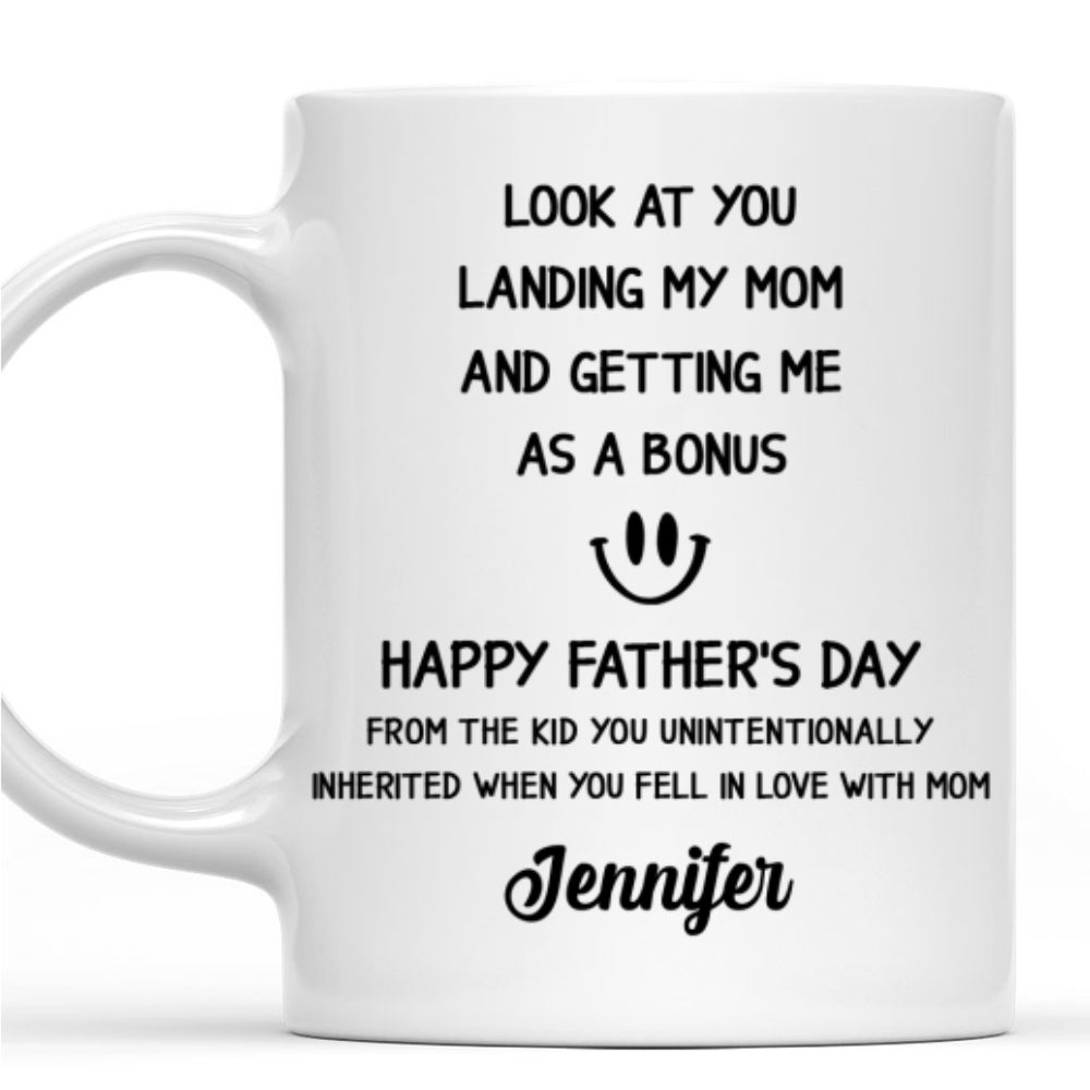 Custom Father's Day, Special Gift for Dad & Grandpa • Look At You - Personalized Coffee Mug