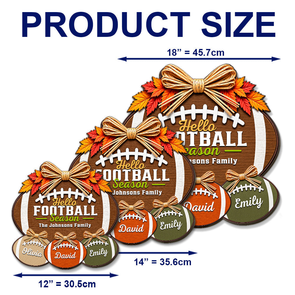Football Season Starts At Home - Personalized Wood Sign