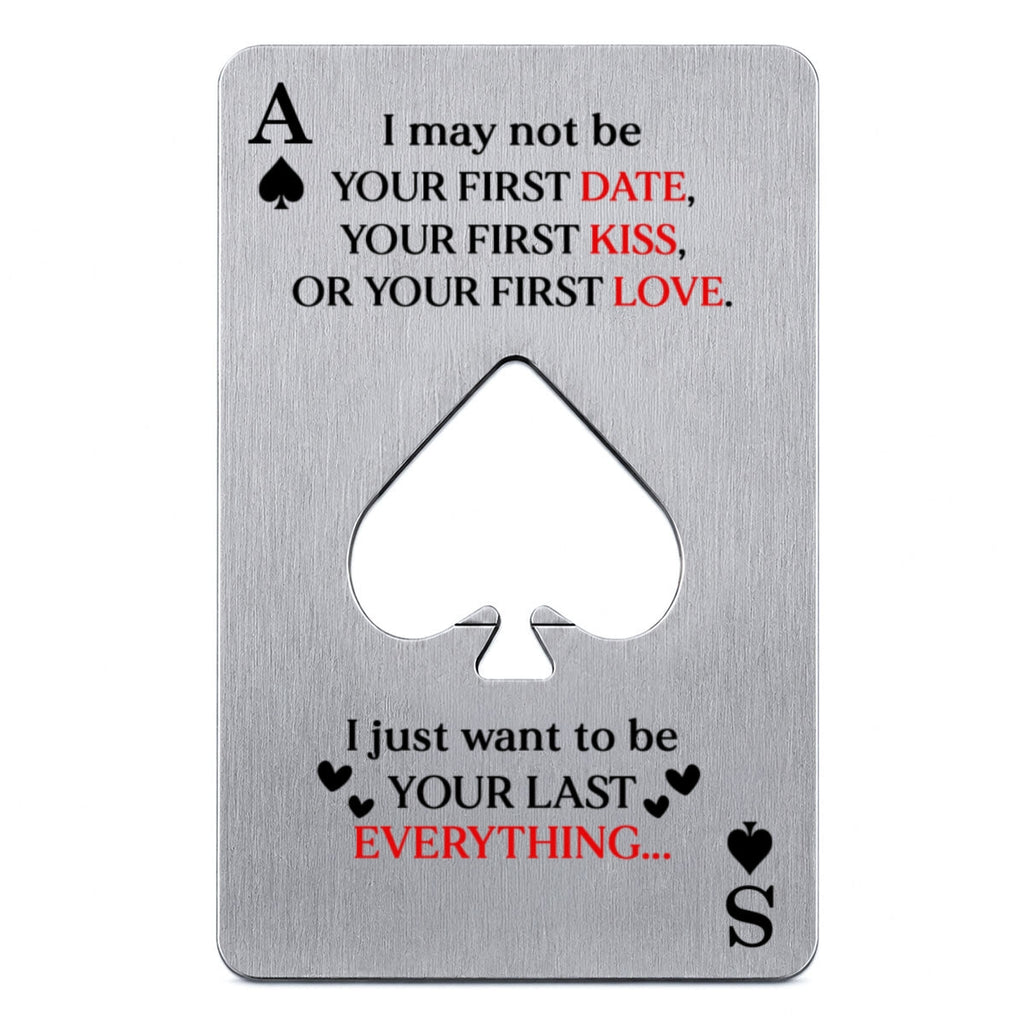 King & Queen Couple - Personalized Ace Of Spades Bottle Opener
