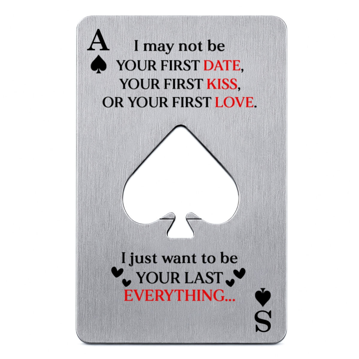 King & Queen Couple - Personalized Ace Of Spades Bottle Opener