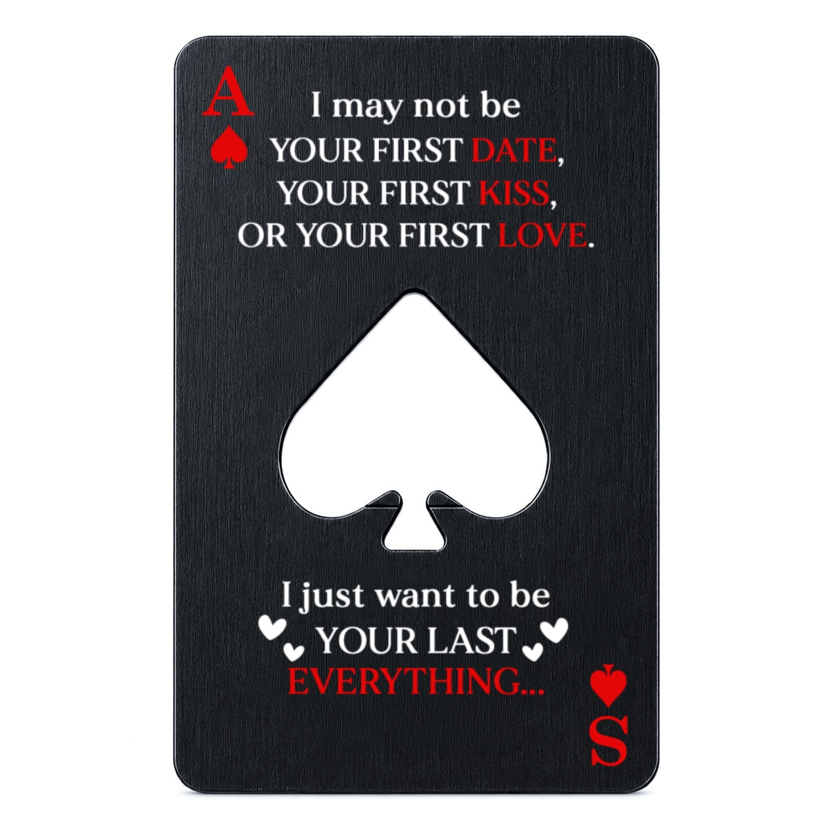 King & Queen Couple - Personalized Ace Of Spades Bottle Opener