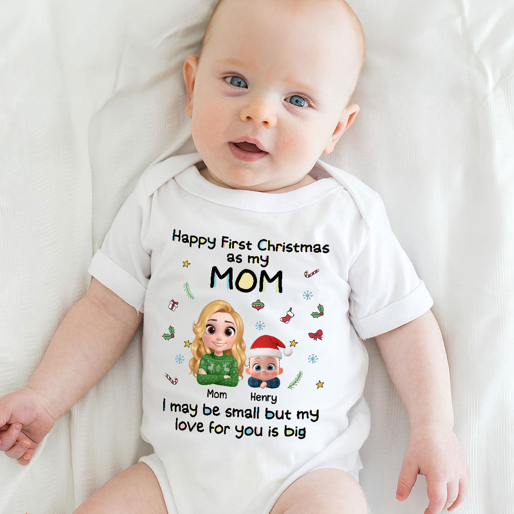 First Christmas With Mom - Personalized Baby Onesie