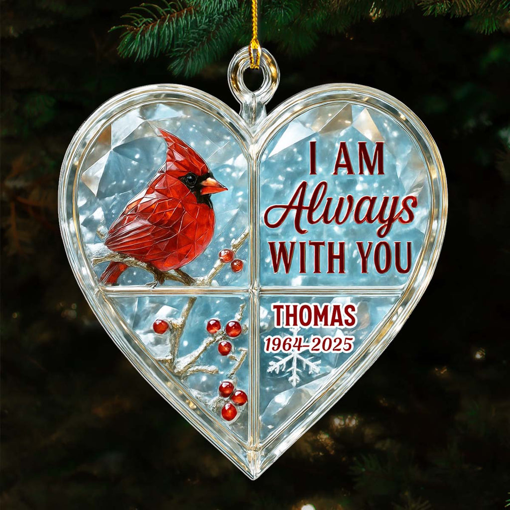 Custom Memorial Christmas Ornament, Sympathy Keepsake •  Gone But Near - Personalized Acrylic Ornament
