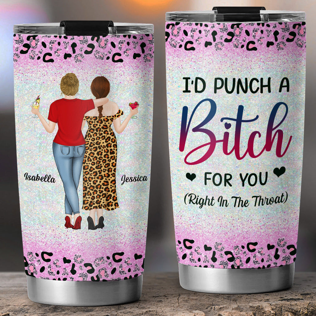 Custom Christmas Birthday Gifts For Best Friend • Punch A Bitch - Personalized Tumbler