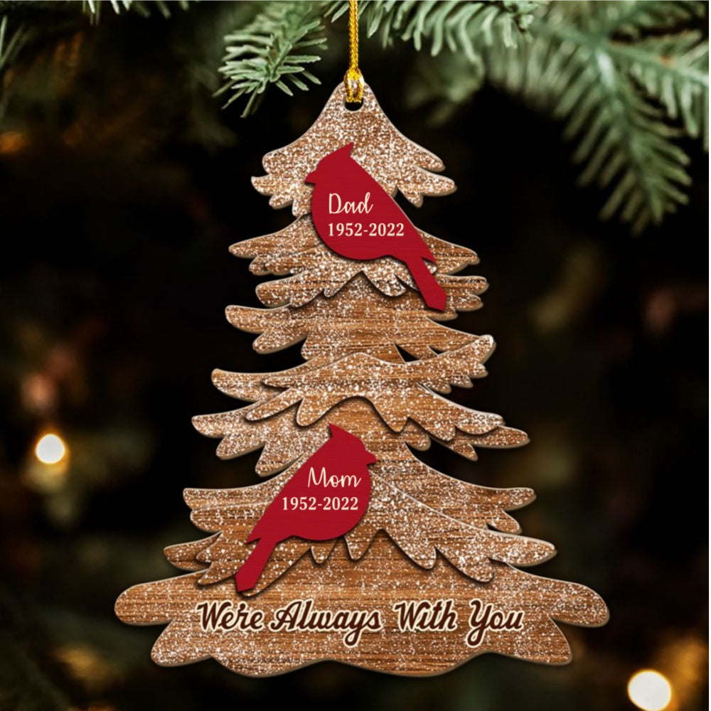 Custom Keepsake Christmas Ornament •  In Loving Memory - Personalized Wood Ornament