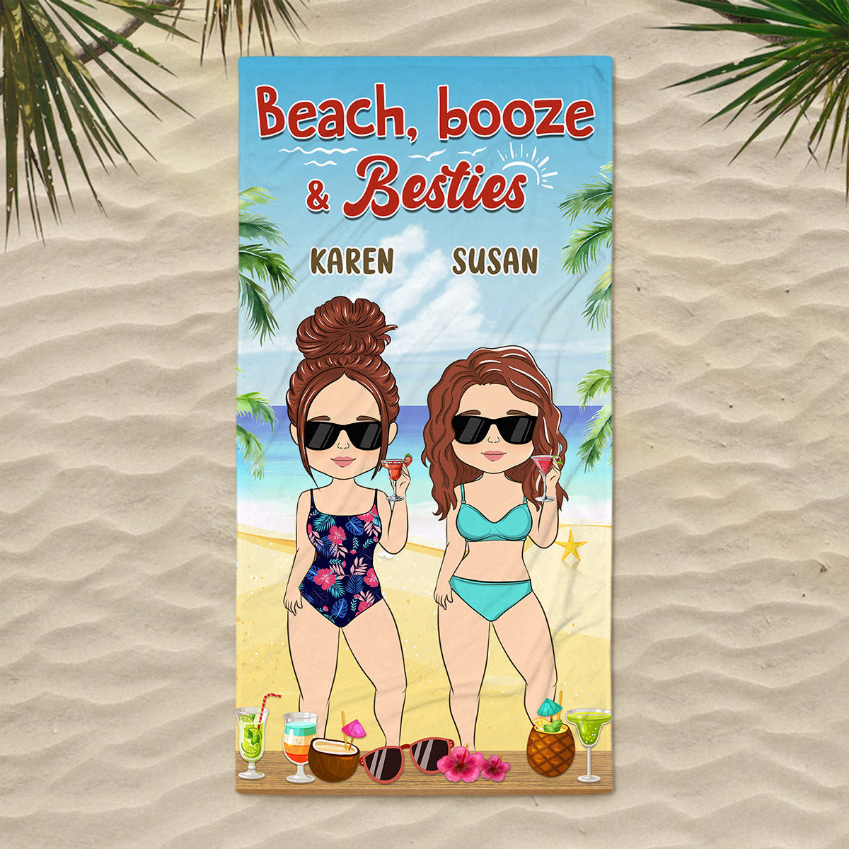 Beach & Besties - Personalized Beach Towel
