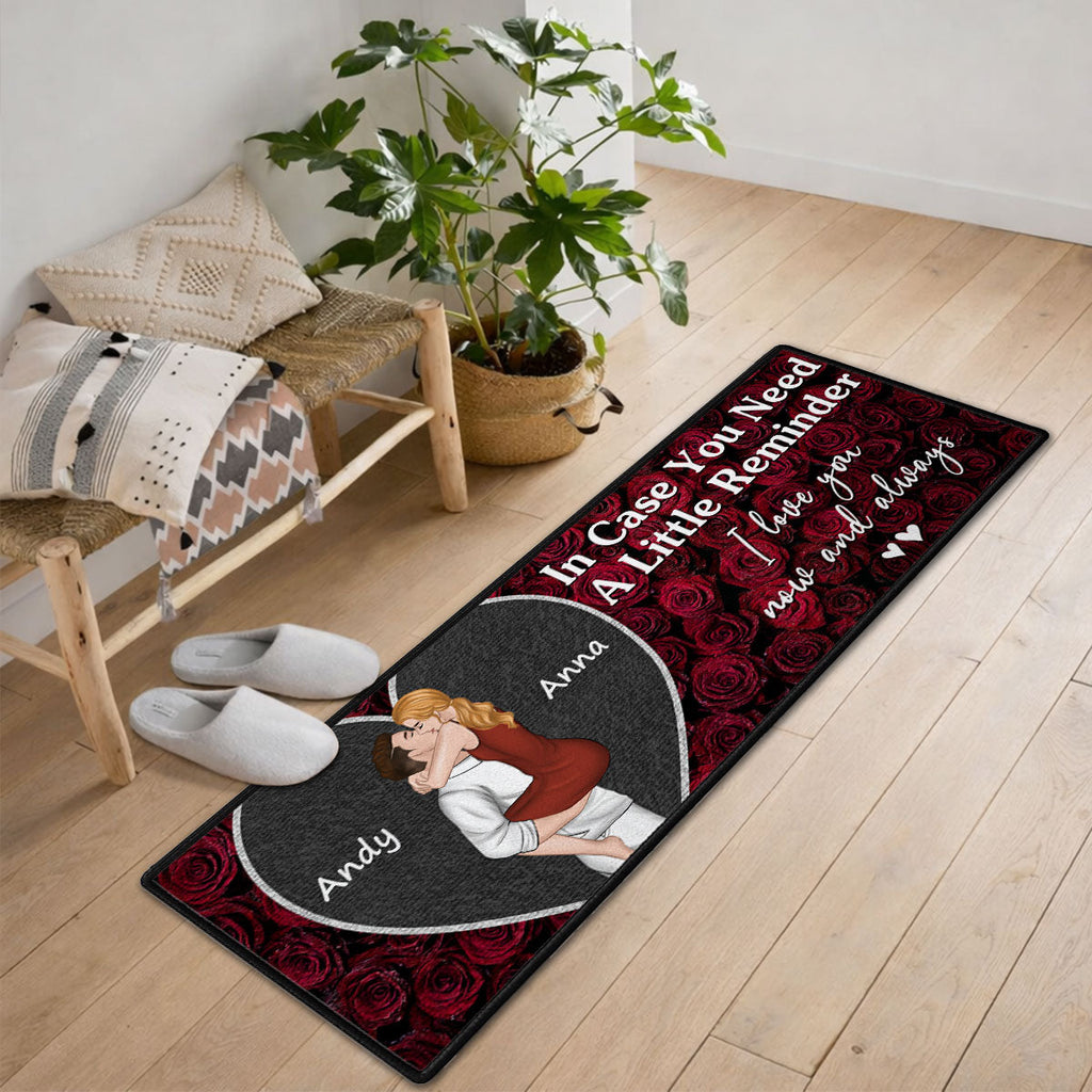 Custom Couple Rug, Anniversary Housewarming Gift For Wife Husband • Love You Now And Always - Personalized Runner Rug