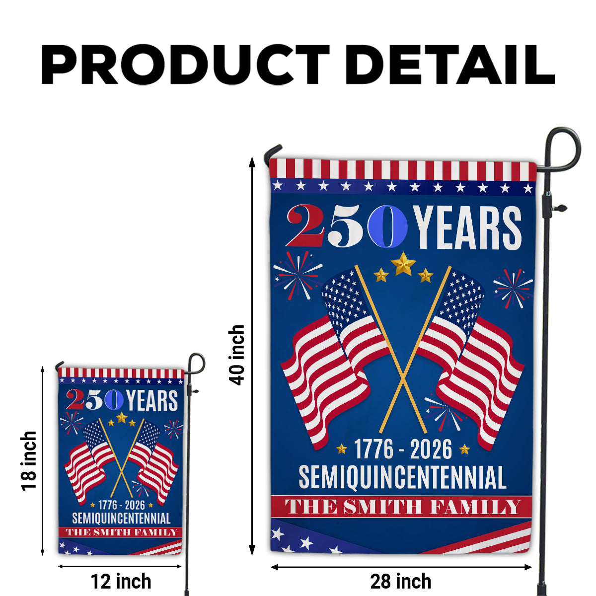 The Family Through All - Personalized Flag