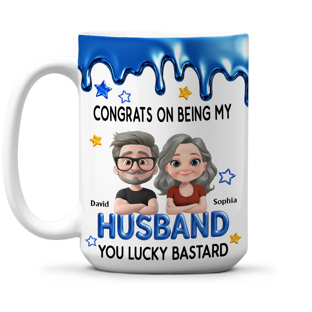 Custom Anniversary Keepsake Gifts For Couple • Congrats My Husband - Personalized Coffee Mug