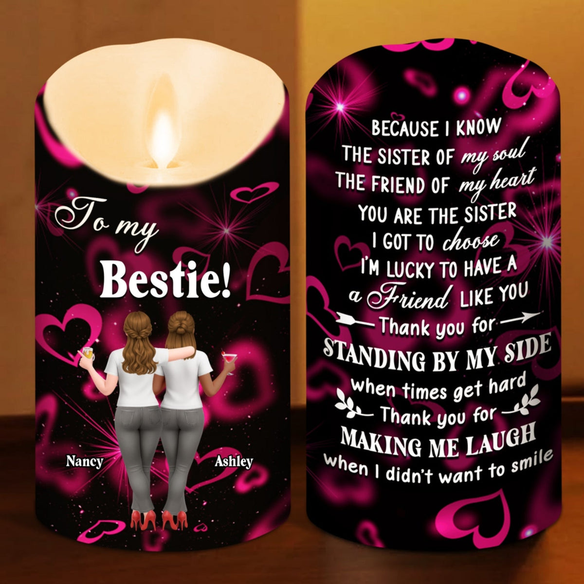 No Matter What Happens - Personalized LED Candle