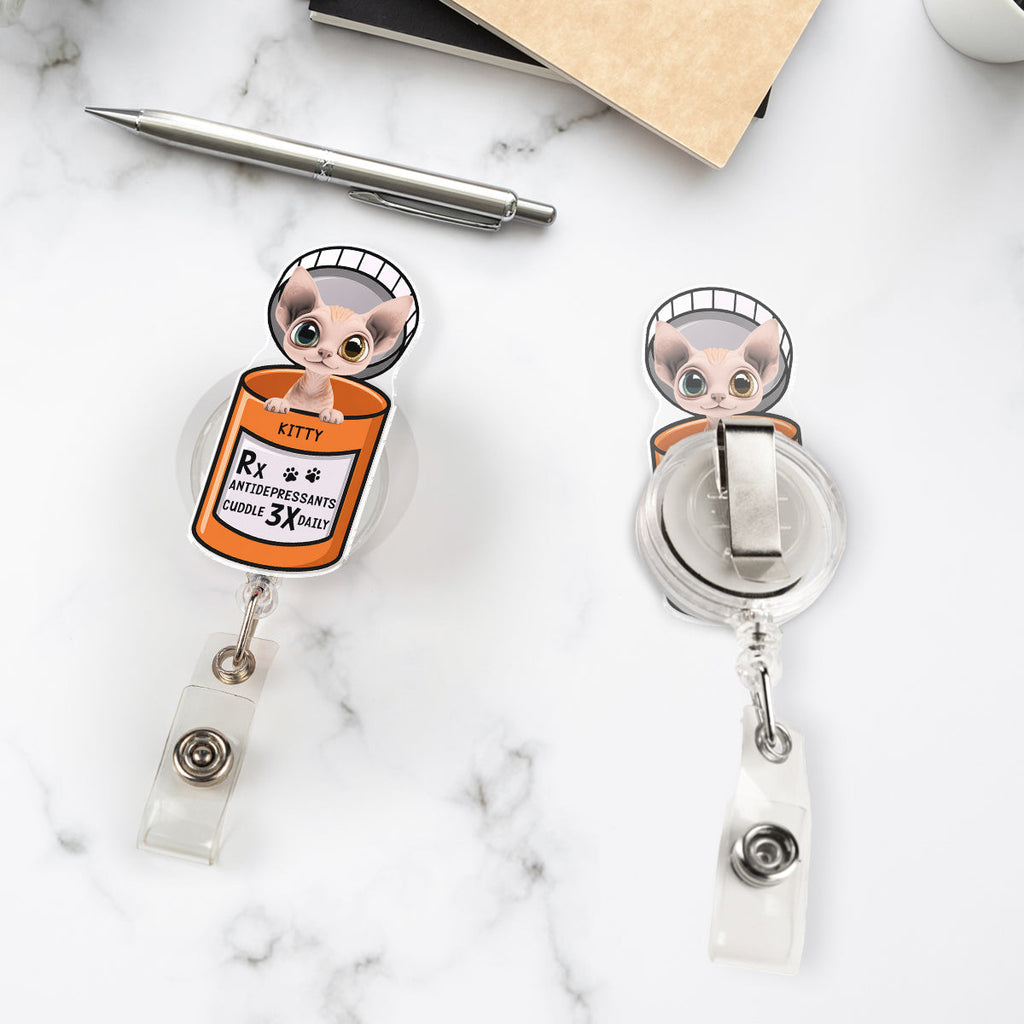 Custom Nurse ID Holder, Christmas Birthday Gifts for Healthcare Workers • My Favorite Tiny Therapists Ever - Personalized Acrylic Badge Reel