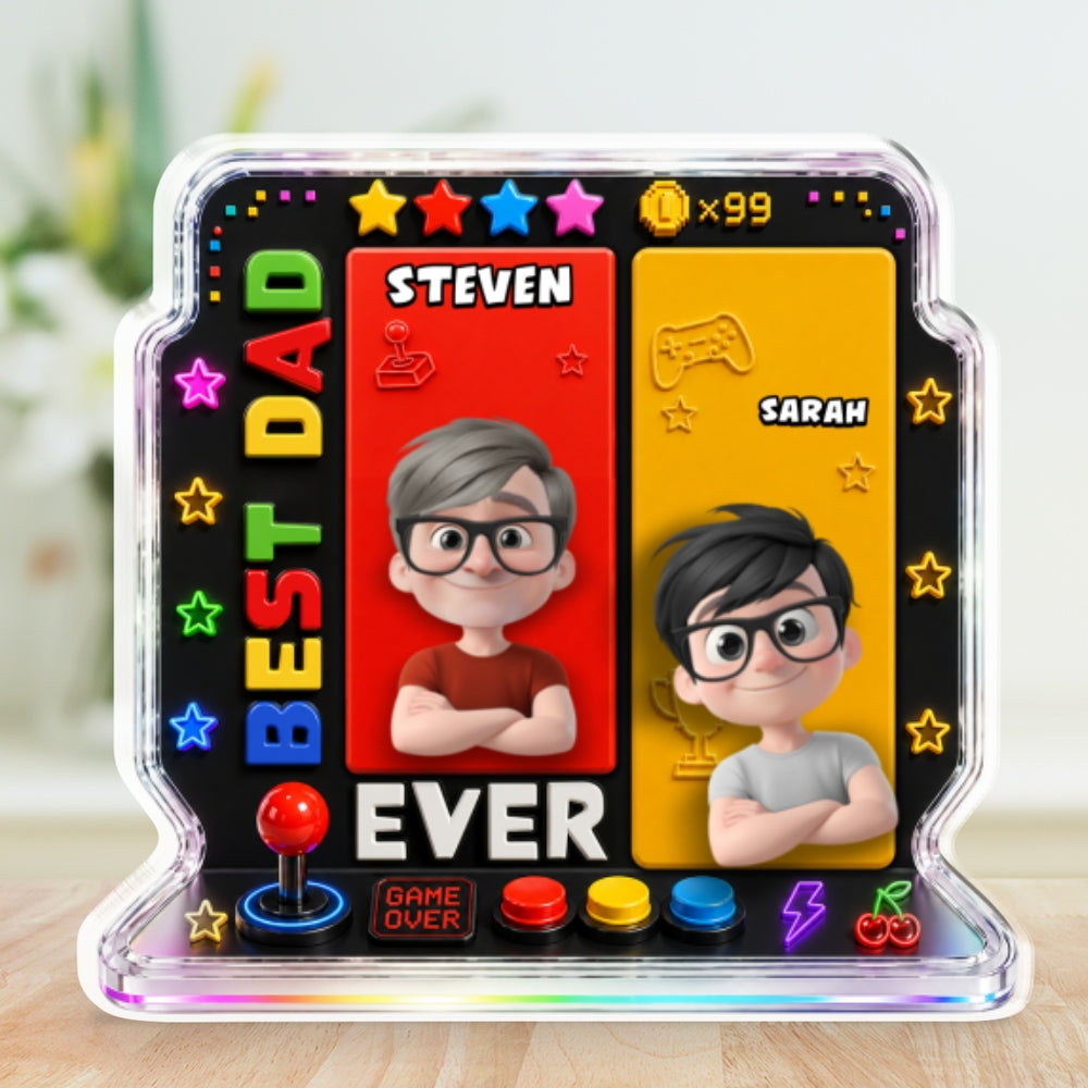 Custom Father's Day Decor, Gift for Dad & Grandpa • Gaming Dad - Personalized Acrylic Plaque