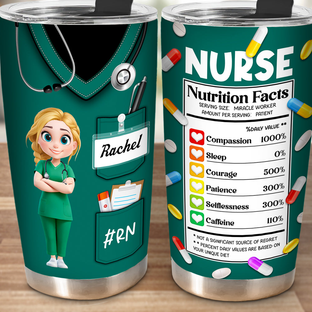 Nurse Nutrition Facts - Personalized Tumbler