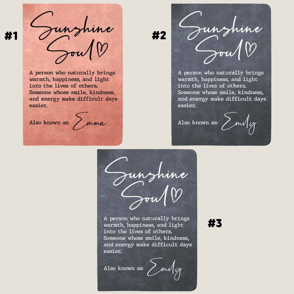 Sunshine Soul - Personalized Leather Journal