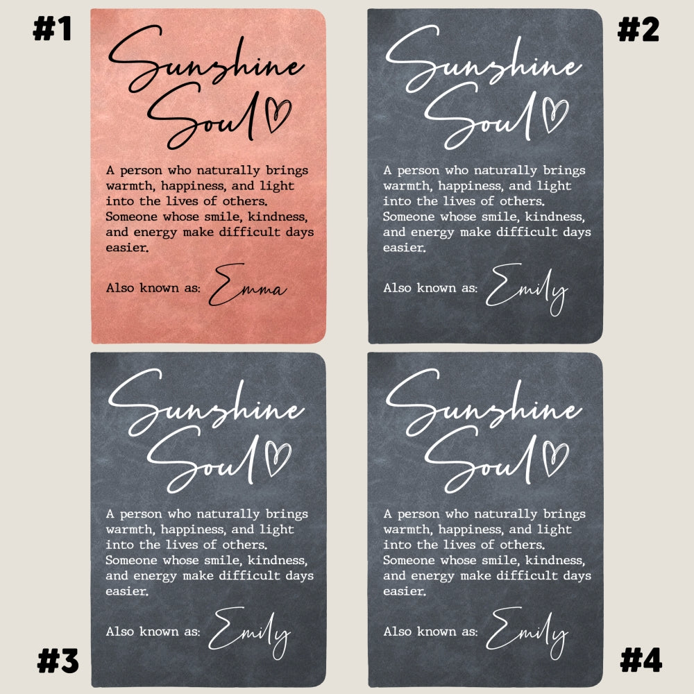 Sunshine Soul - Personalized Leather Journal