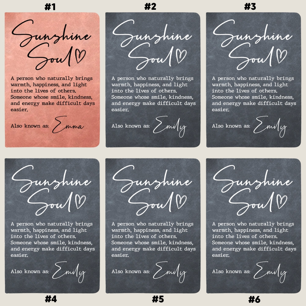 Sunshine Soul - Personalized Leather Journal