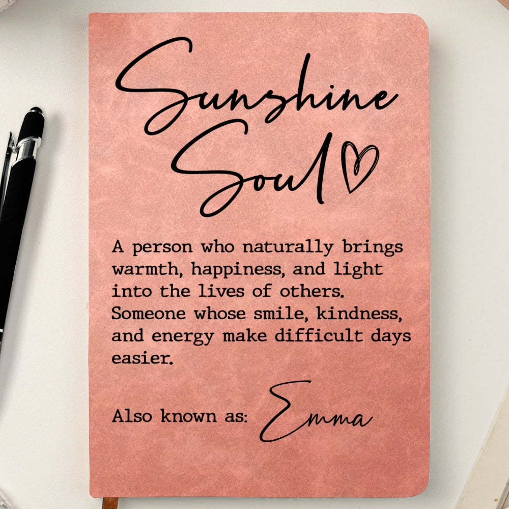 Sunshine Soul - Personalized Leather Journal