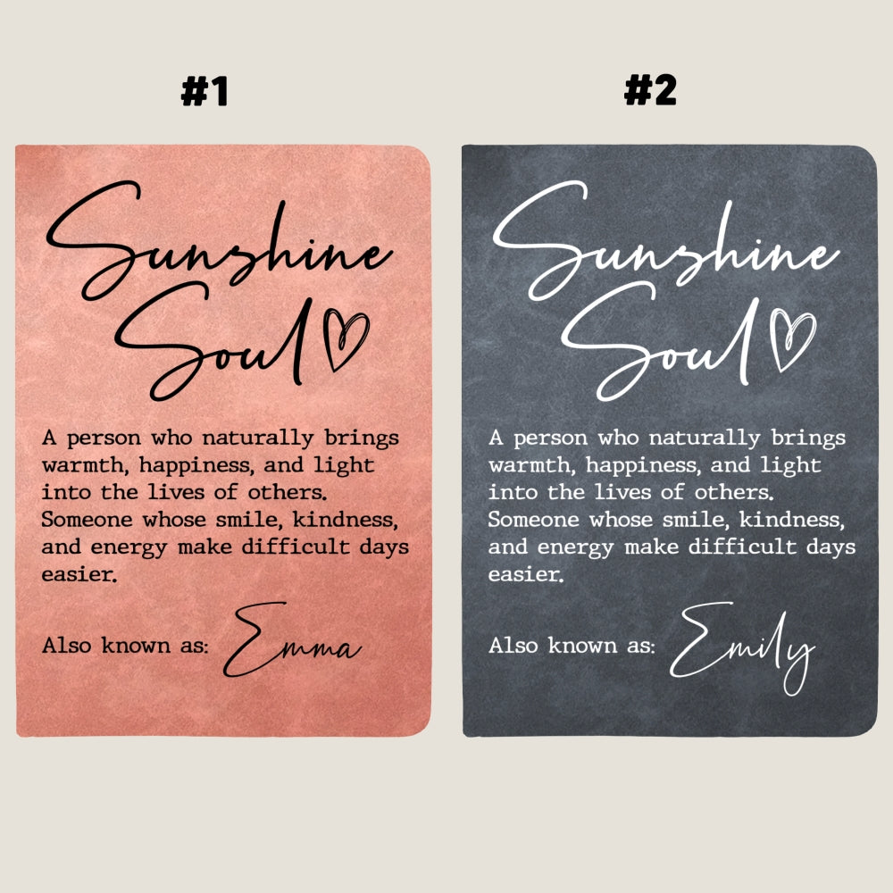 Sunshine Soul - Personalized Leather Journal