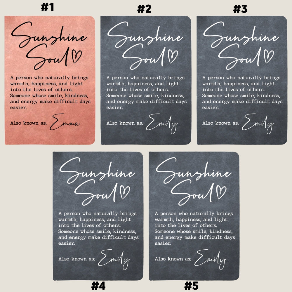Sunshine Soul - Personalized Leather Journal