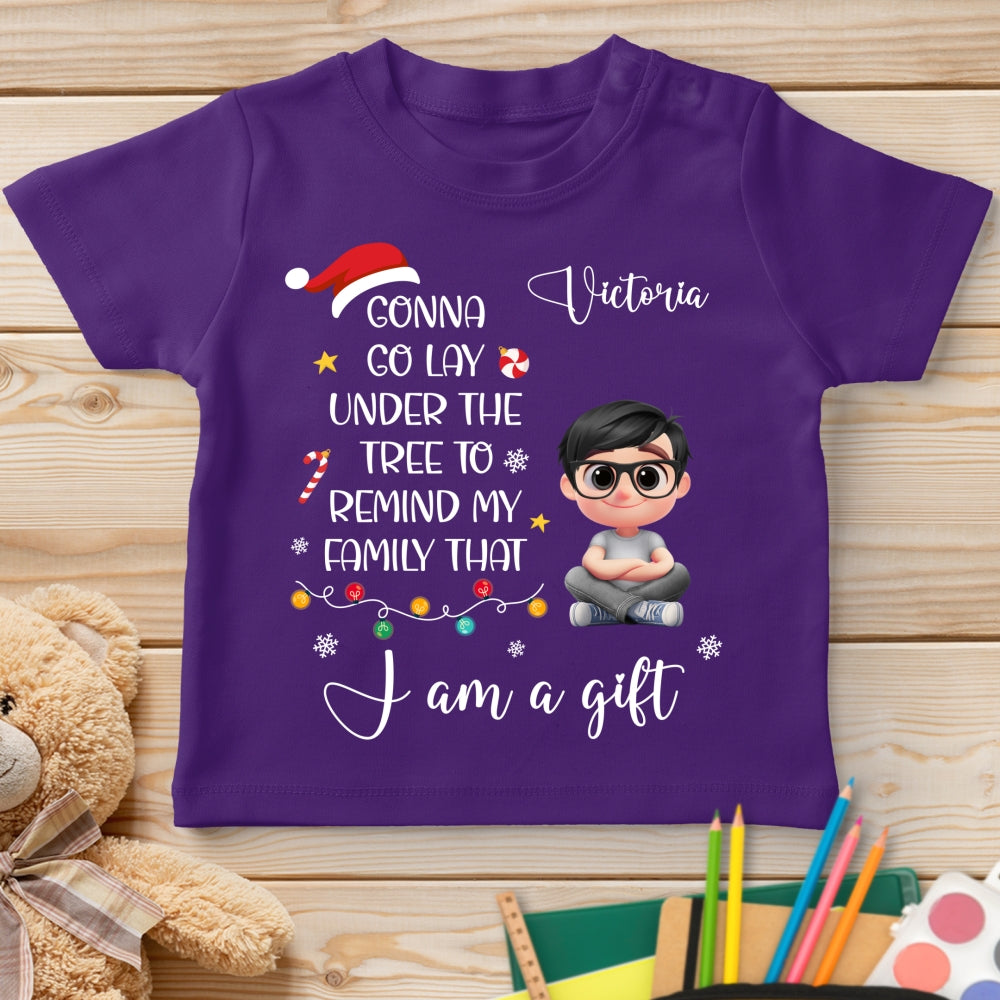 Custom Christmas Birthday Gifts For Children • I Am A Gift - Personalized Youth T-shirt