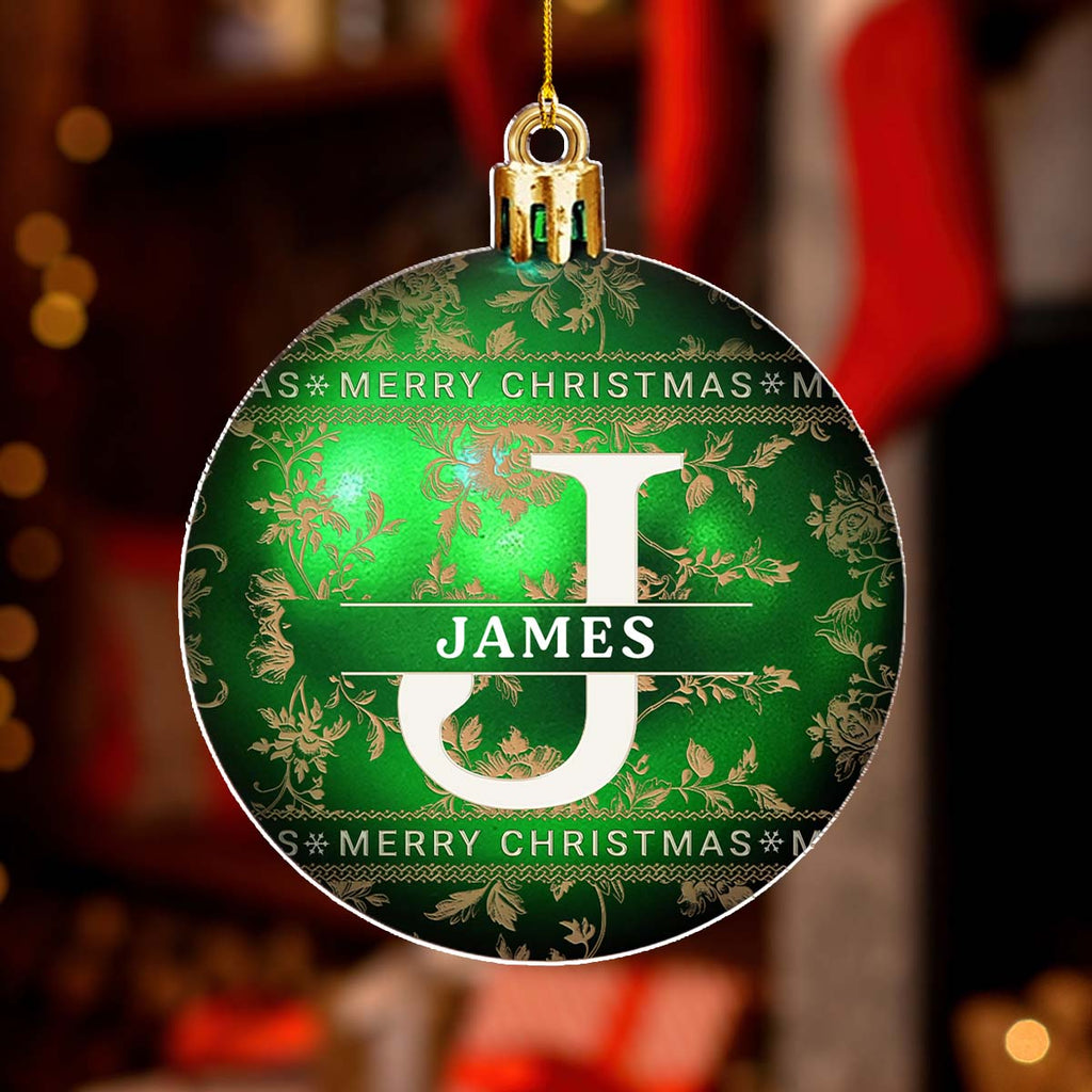 Custom Family Ornament, Christmas Gift for Family Members •  Merry Christmas With Name - Personalized Acrylic Ornament