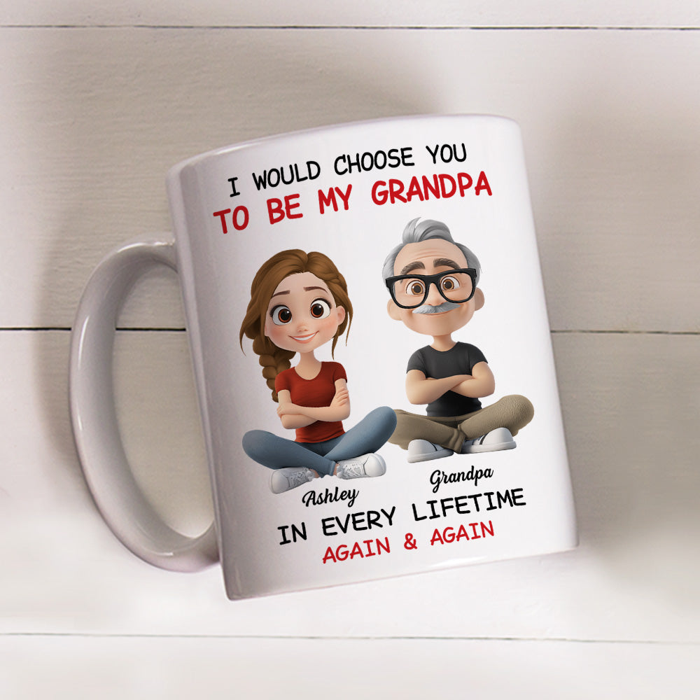 Custom Christmas & Birthday Gift For Grandma • Always Choose You My Grandparent - Personalized Coffee Mug