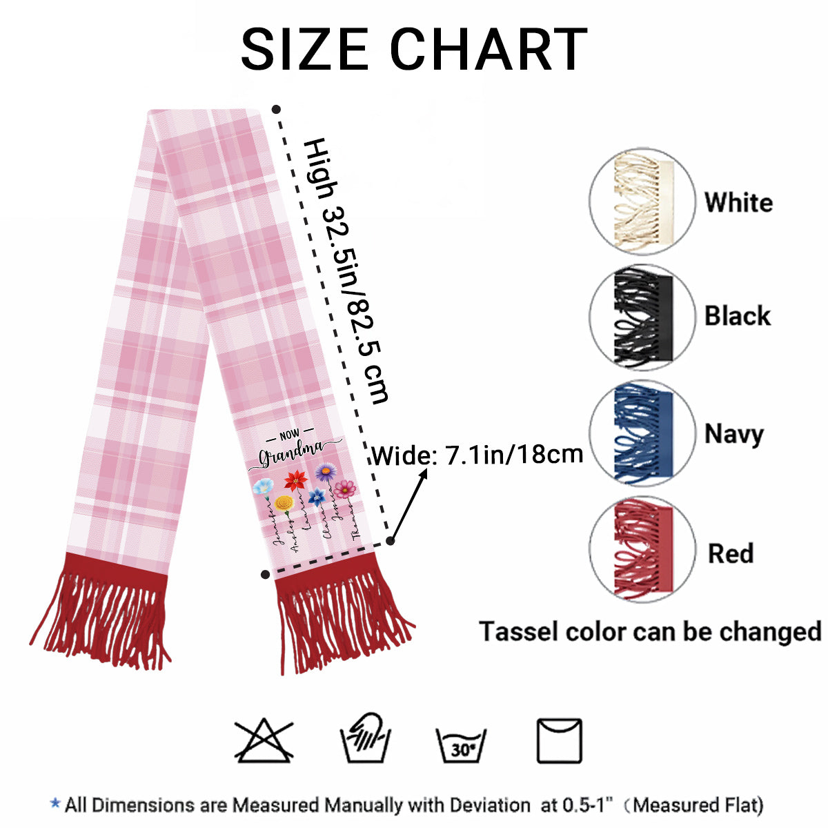 First Mom Now Grandma - Personalized Scarf