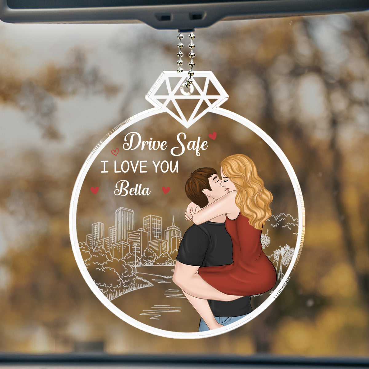 Drive Safe, I Love You - Personalized Car Ornament