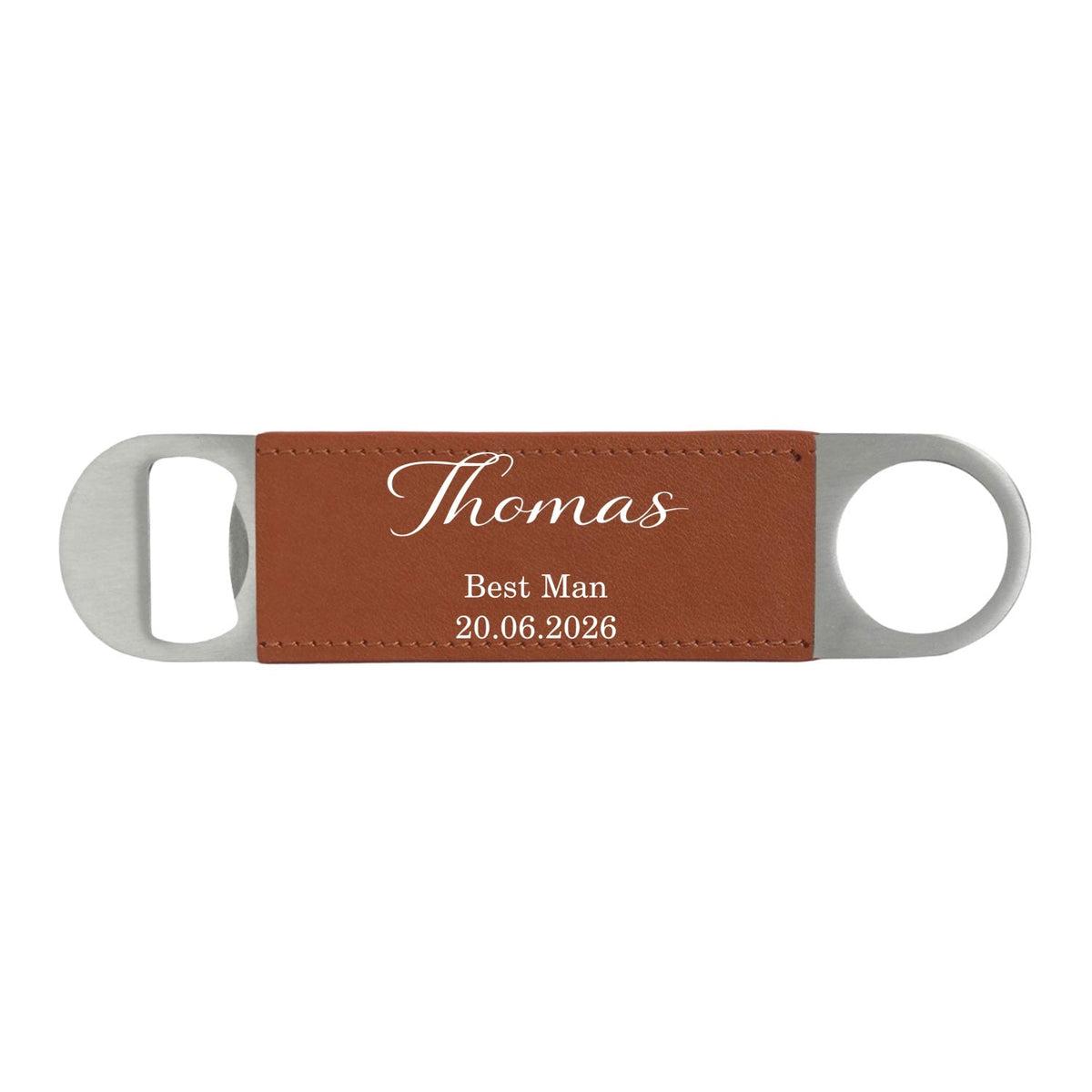 Best Man - Personalized Leather Bottle Opener