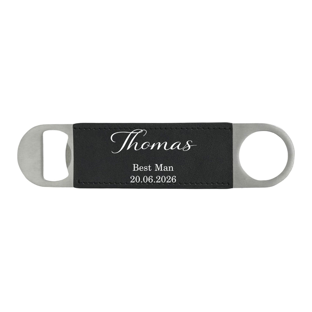 Best Man - Personalized Leather Bottle Opener