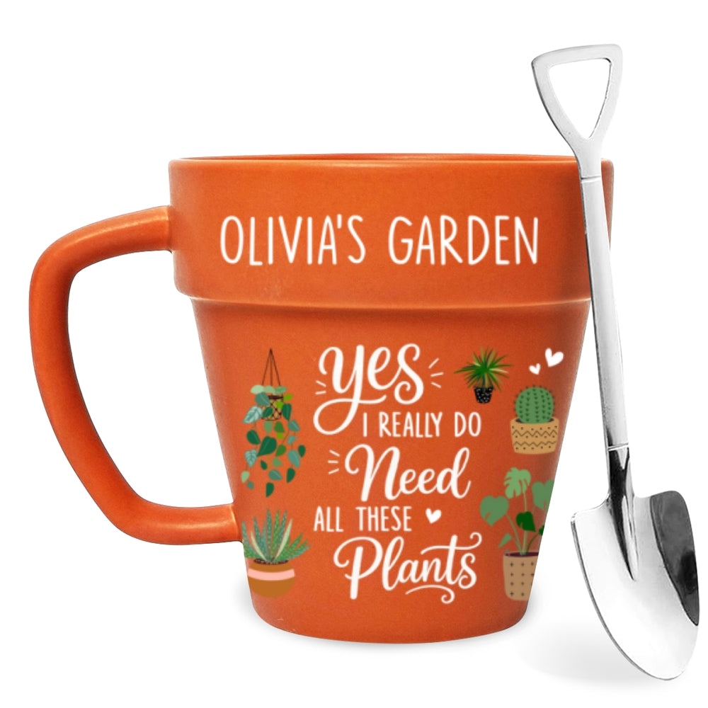 Custom Christmas & Birthday Keepsake Gift • Just One More Plant - Personalized Plant Pot Mug