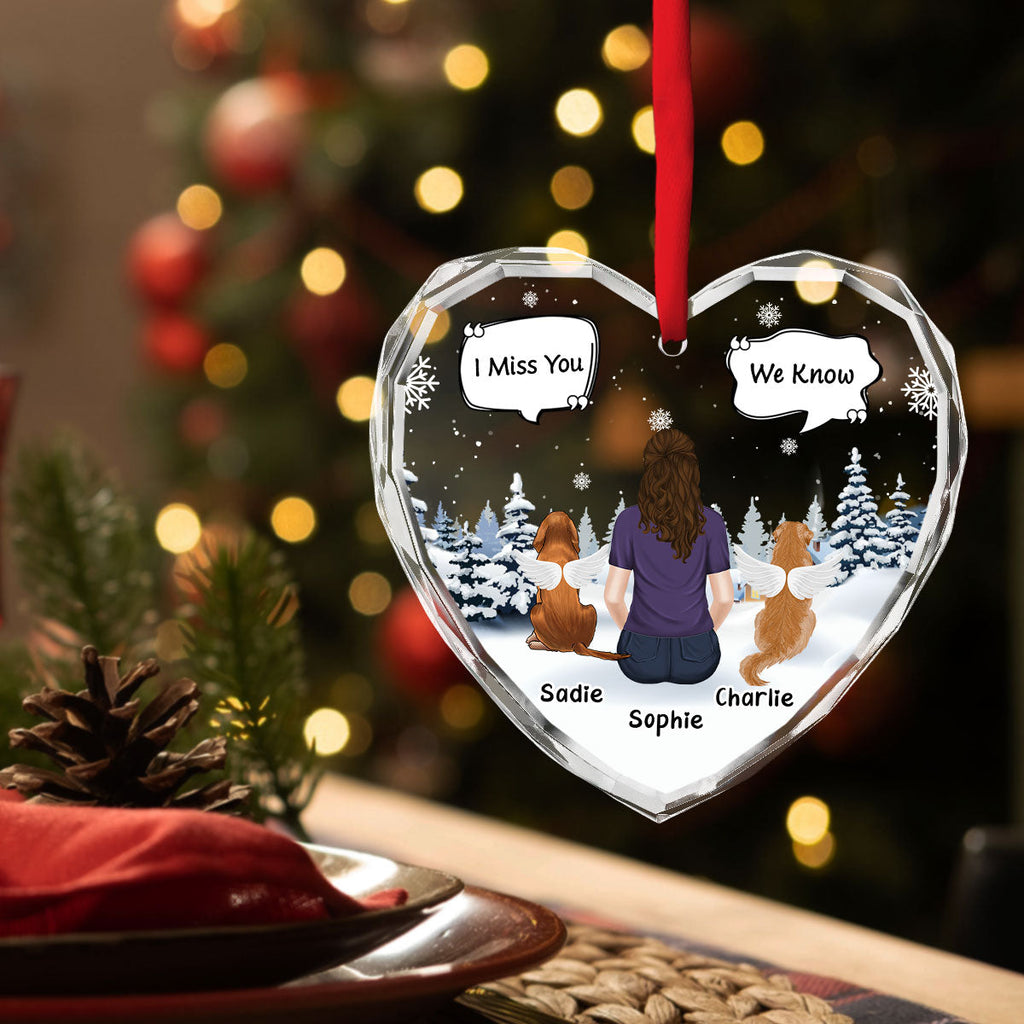Custom Keepsake Christmas Ornament •  Missing You Every Season - Personalized Glass Ornament