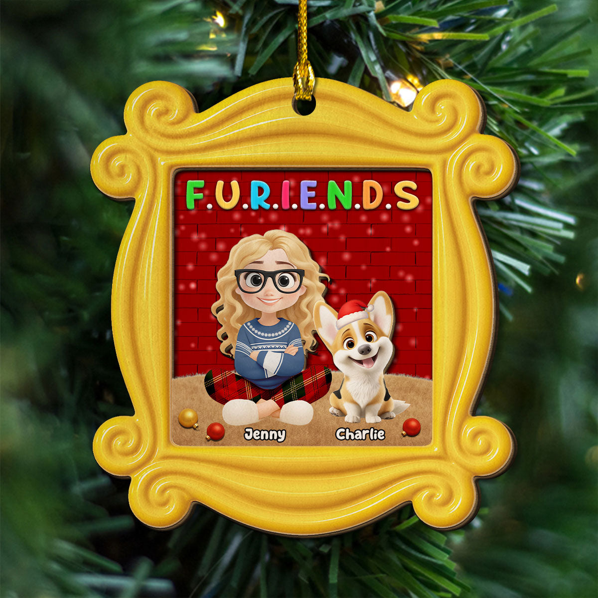Custom Keepsake Christmas Ornament •  Here For You - Personalized 2-layer Wood Ornament