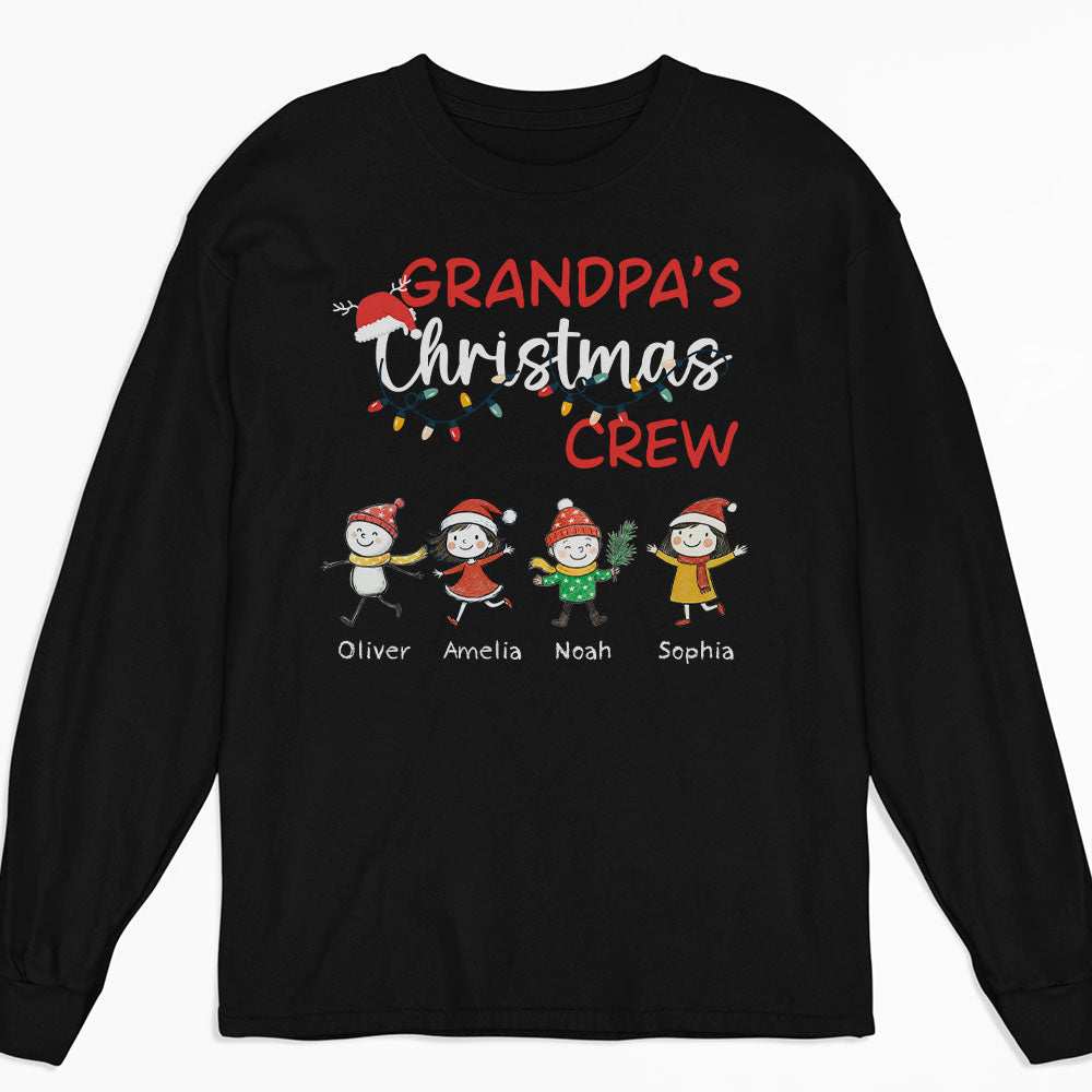 Custom Christmas & Birthday Gift for Grandpa • Grandpa Christmas Crew Always Ready - Personalized Shirt