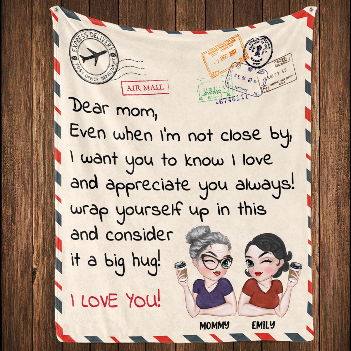 Love Mom So Much - Personalized Fleece Blanket