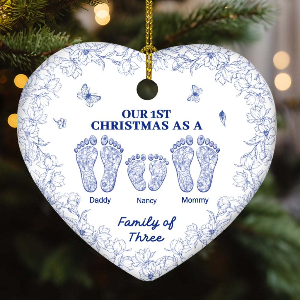 Custom Keepsake Christmas Ornament •  Grateful To Have Family - Personalized Ceramic Ornament