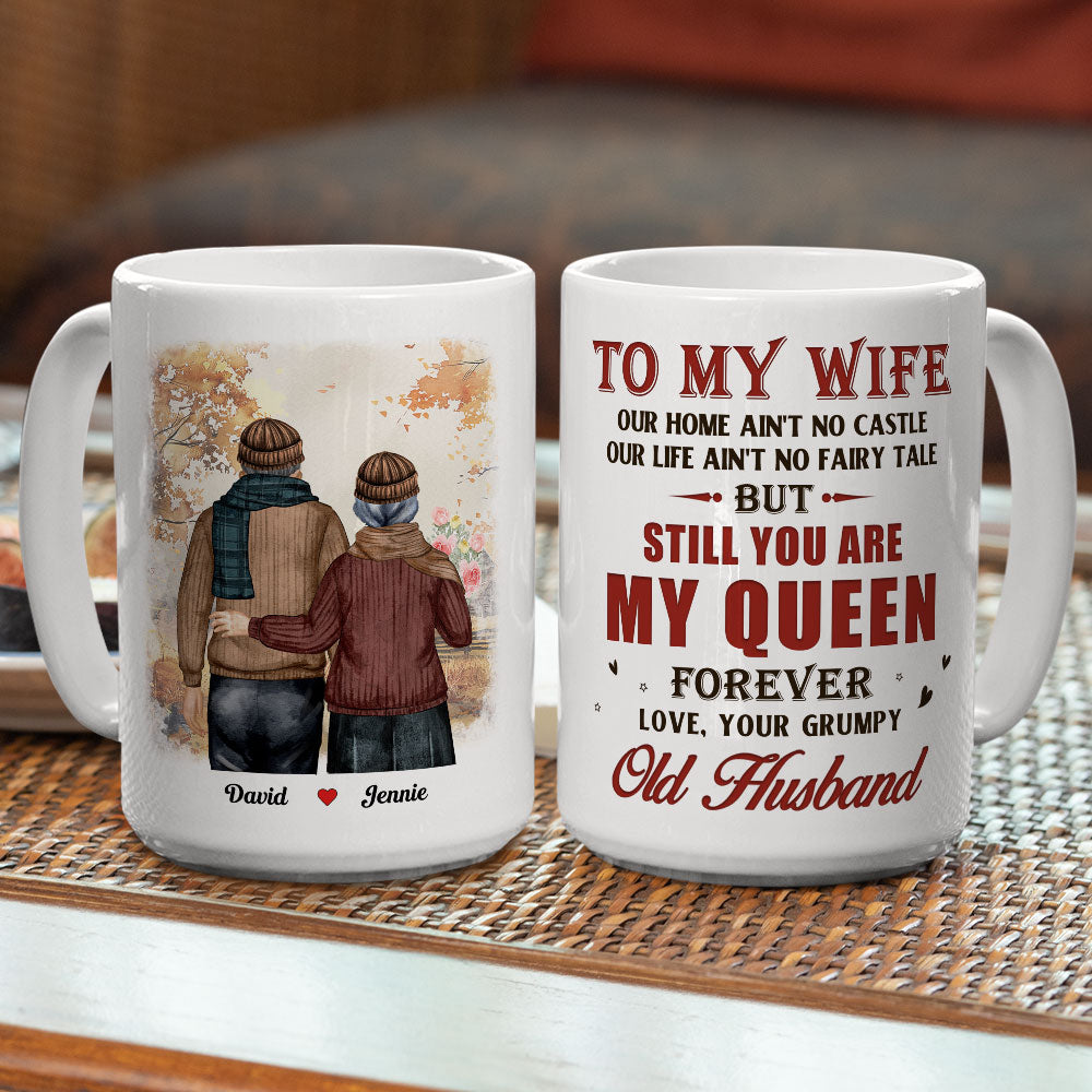 Custom Anniversary Keepsake Gifts For Couple • My Queen Forever - Personalized Coffee Mug