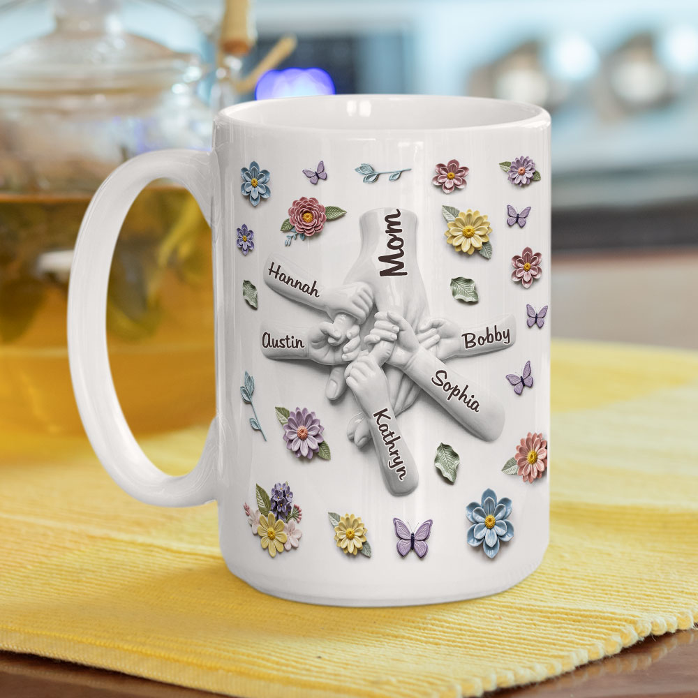 Custom Mother's Day Gift for Mom & Grandma • Our Beloved Mom - Personalized 3D Effect Mug