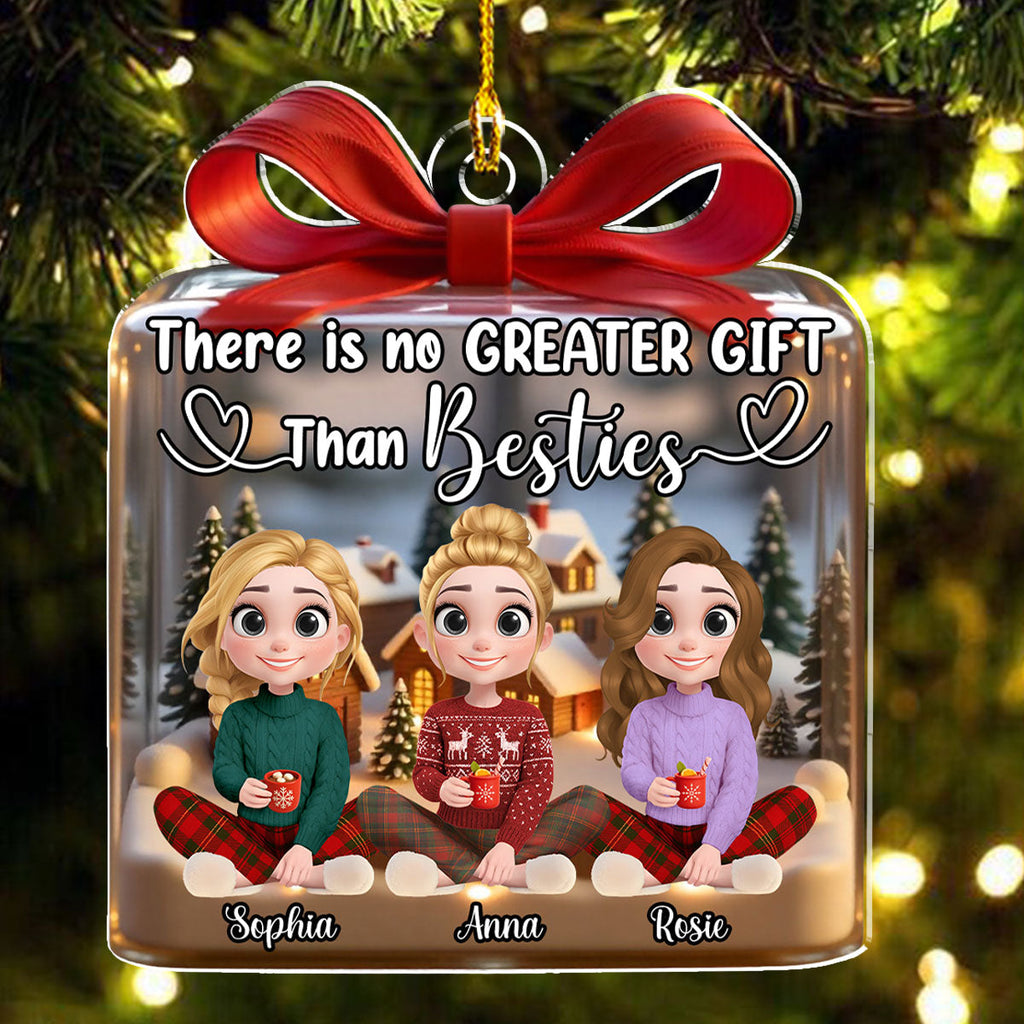 Custom Sister Christmas Ornament •  No Greater Gift - Personalized Acrylic Ornament