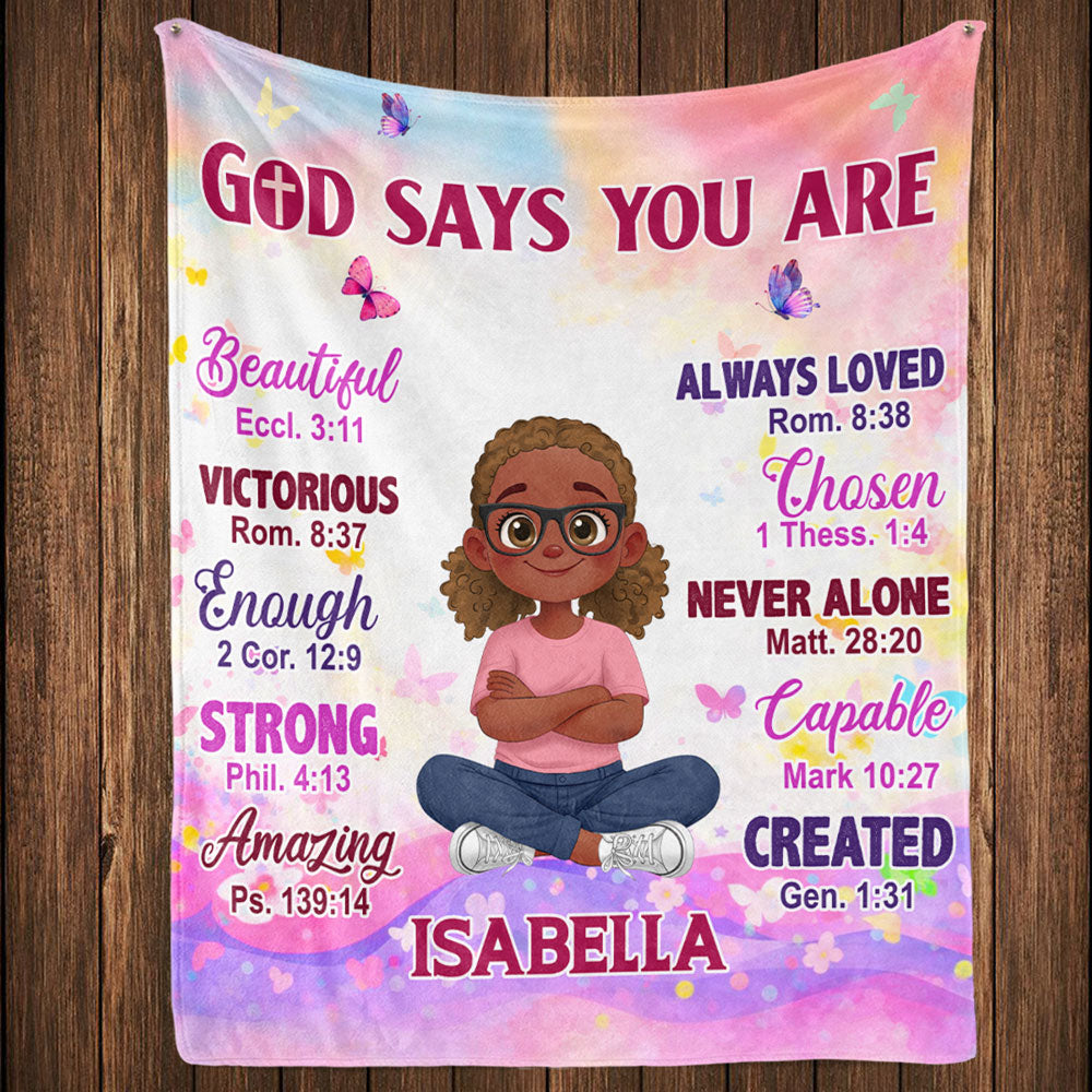 Kid You Are Always Loved - Personalized Fleece Blanket