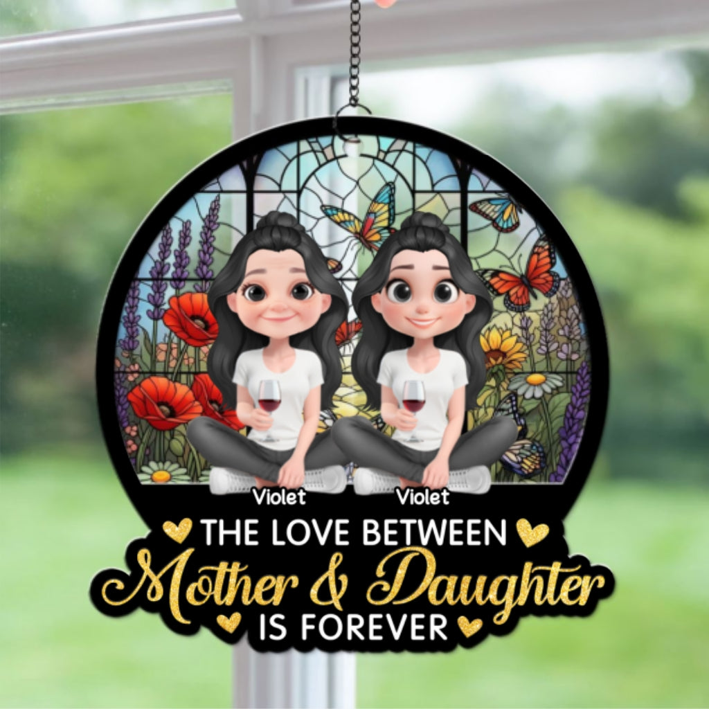 Custom Hanging Decor for Daughter Mom, Mother's Day Gifts • The Love By Heart - Personalized Suncatcher