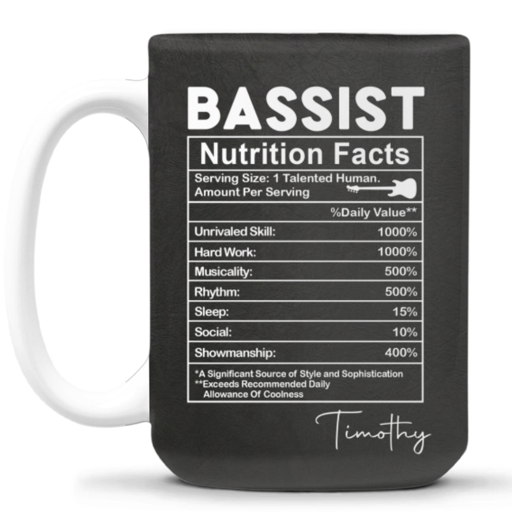 Custom Christmas & Birthday Keepsake Gift • Strings Low Confidence High - Personalized Coffee Mug