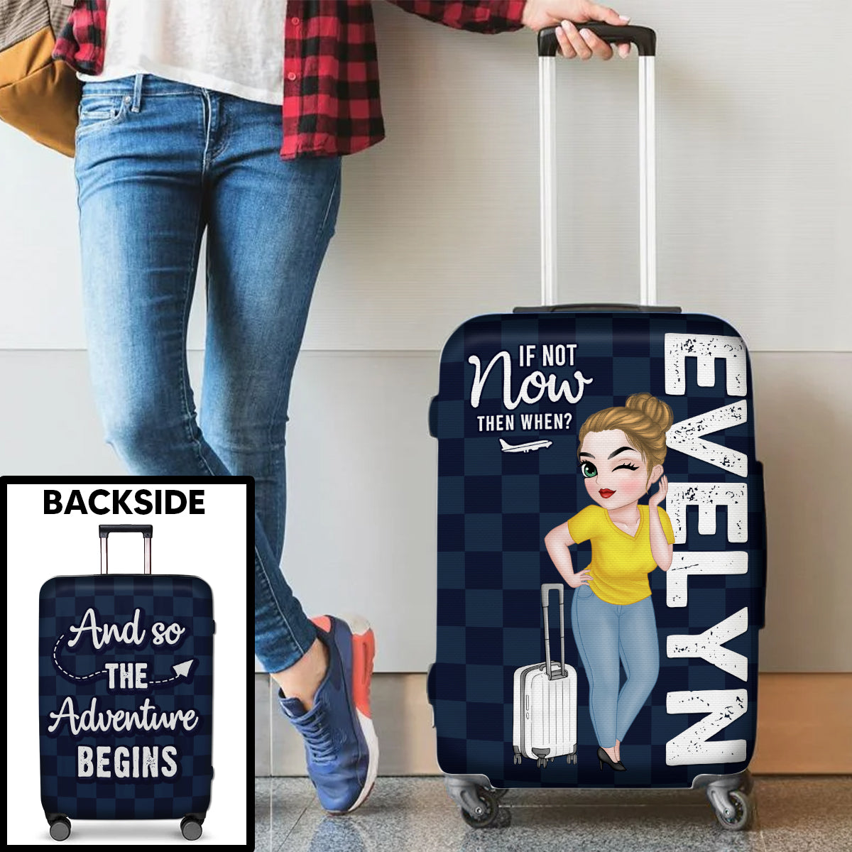 Travel Is My Therapy - Personalized Luggage Cover