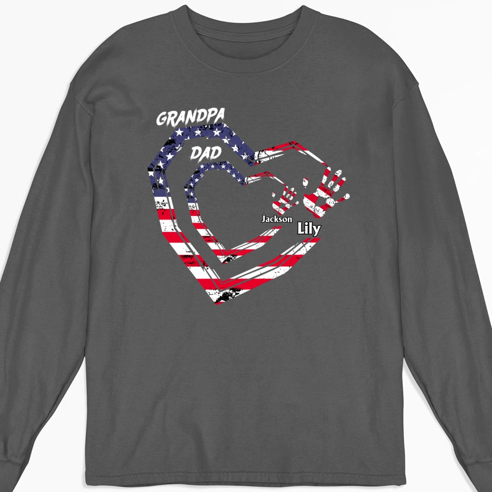 Custom Father's Day, Special Gift for Dad & Grandpa • We Love You Grandpa - Personalized Shirt