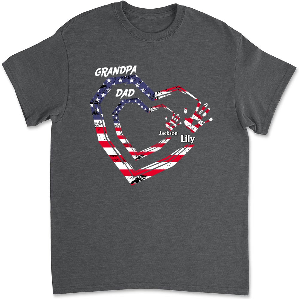 Custom Father's Day, Special Gift for Dad & Grandpa • We Love You Grandpa - Personalized Shirt